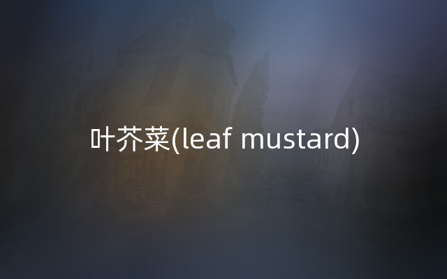 叶芥菜(leaf mustard)